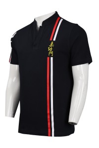 P1002 Order Black V-neck Small Business Polo Shirt Judo Purim Polo Shirt Manufacturer